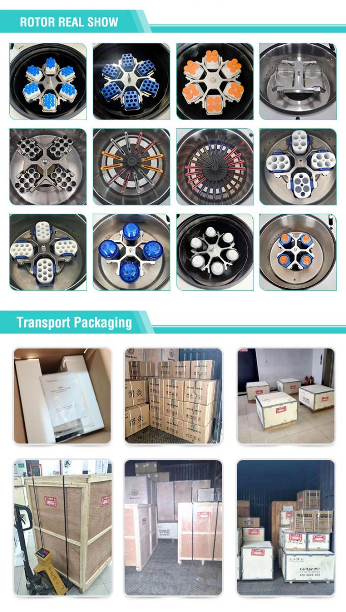 TGL-16 masa üstü soğutulmuş santrifüj, 90ml yüksek hızlı 1.5ml / 2.2ml tüpleri açılı rotorlu mikro santrifüj 7