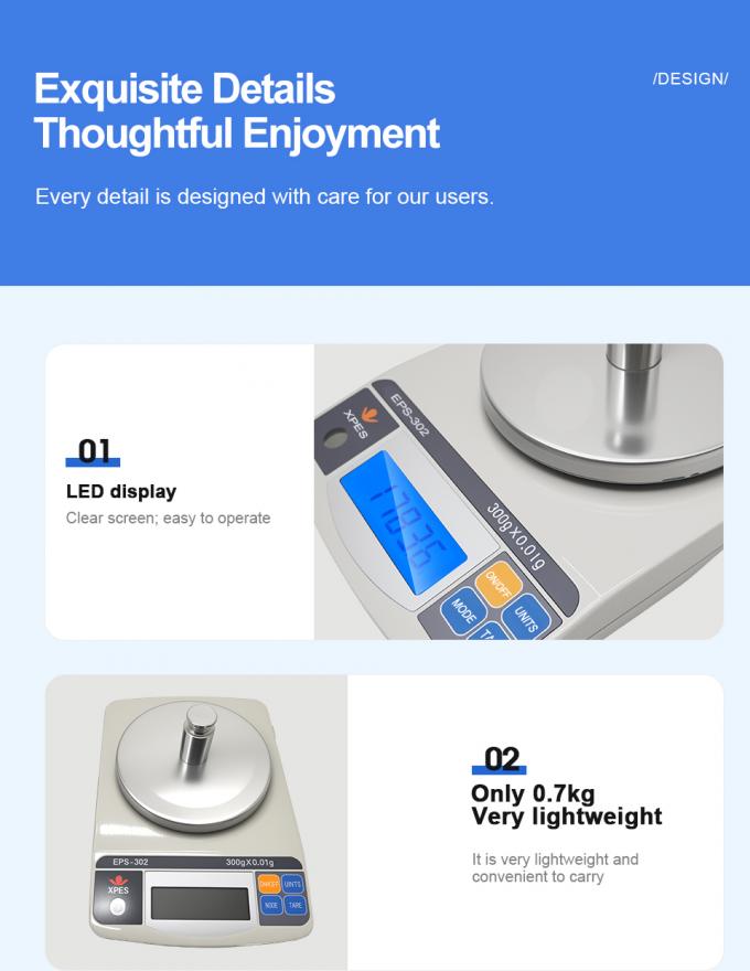 M&uuml;cevherler, Bitkiler ve Donanımlar i&ccedil;in Y&uuml;ksek Hassasiyetli Dijital Elektronik Denge 0.01g/0.1g Doğruluk 1
