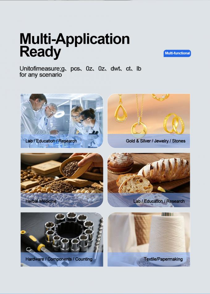 M&uuml;cevherler, Bitkiler ve Donanımlar i&ccedil;in Y&uuml;ksek Hassasiyetli Dijital Elektronik Denge 0.01g/0.1g Doğruluk 2