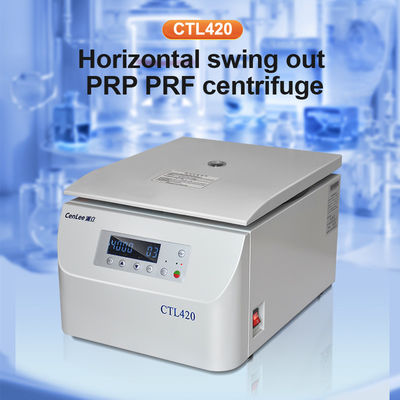 CTL420 Merkezci Düşük Hızlı Laboratuvar Makinesinde Yatay Swing Out Fırçasız Motor Paslanmaz Çelik 12x20ml Kapasite