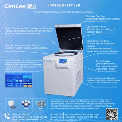 TMF120R Kan Tüpü Santrifüj Otomatik Kapak Açma Özellikli 3370xg 120 x 5/7ml Tüpler İçin