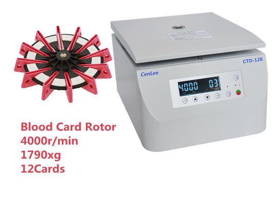 İyi bir fiyat. 12 Kartlı Kan Kartı Soğutmalı Mikrosantrifüj DC Fırçasız Motor 1PH çevrimiçi